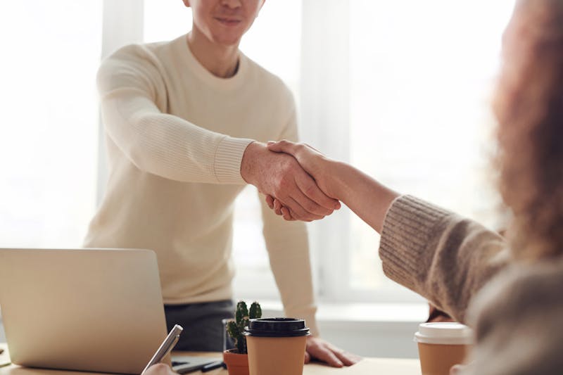 Professional team managing business operations